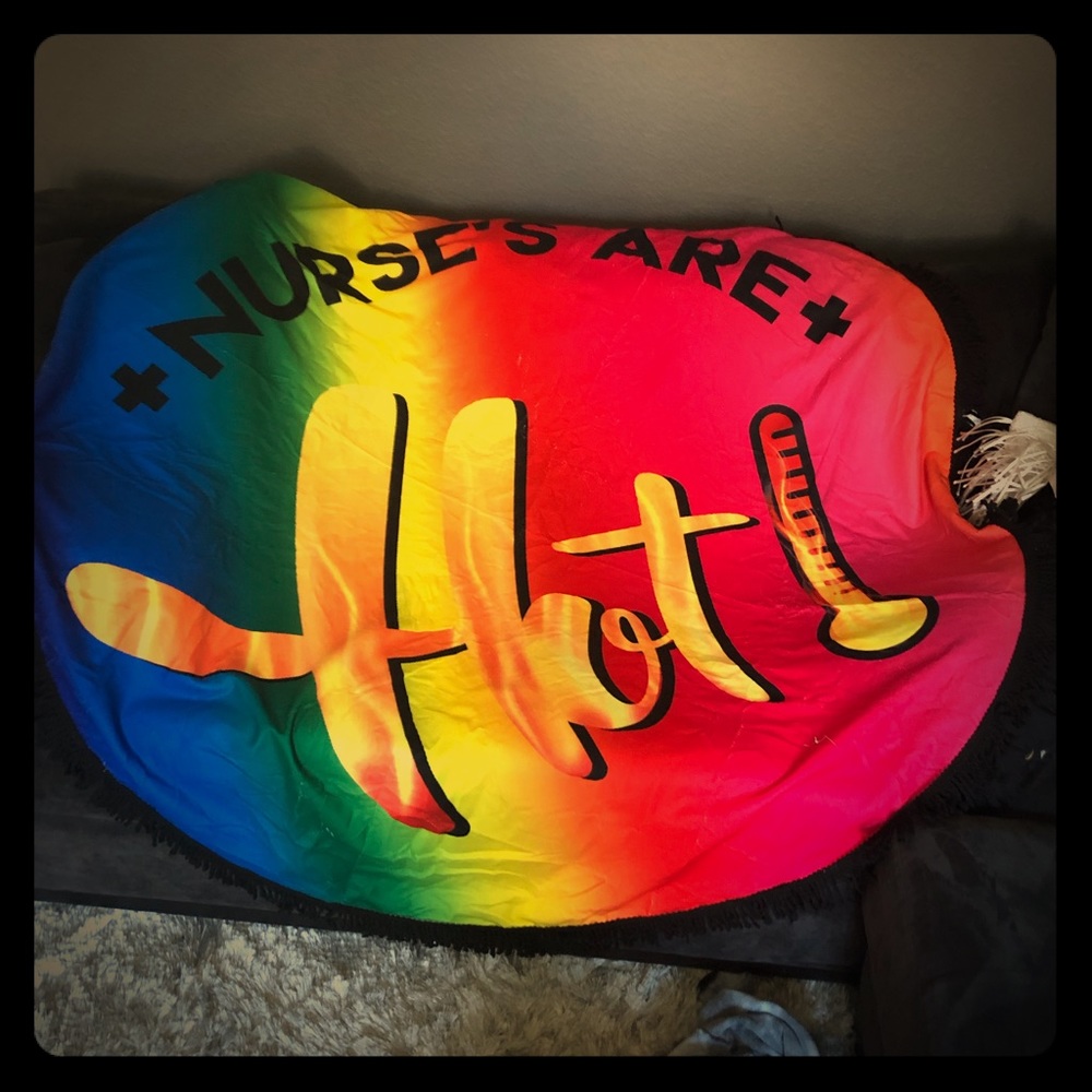 Round Beach Towel with Tassels